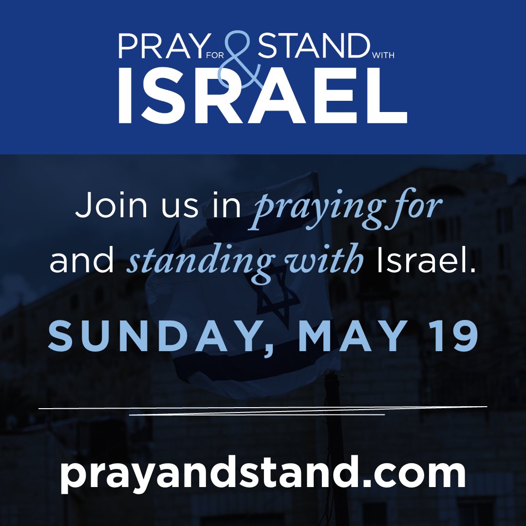 On Sunday, May 19, we are calling on churches and Bible-believing Christians across America to pray for and stand with Israel. 

Sign up to join this nationwide movement: prayandstand.com