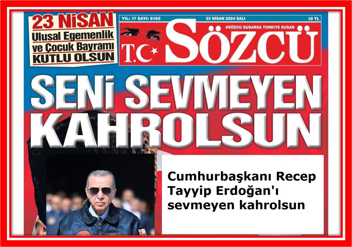 @gazetesozcu Cumhurbaşkanı Gazi Recep Tayyip Erdoğan'ı sevmeyen kahrolsun