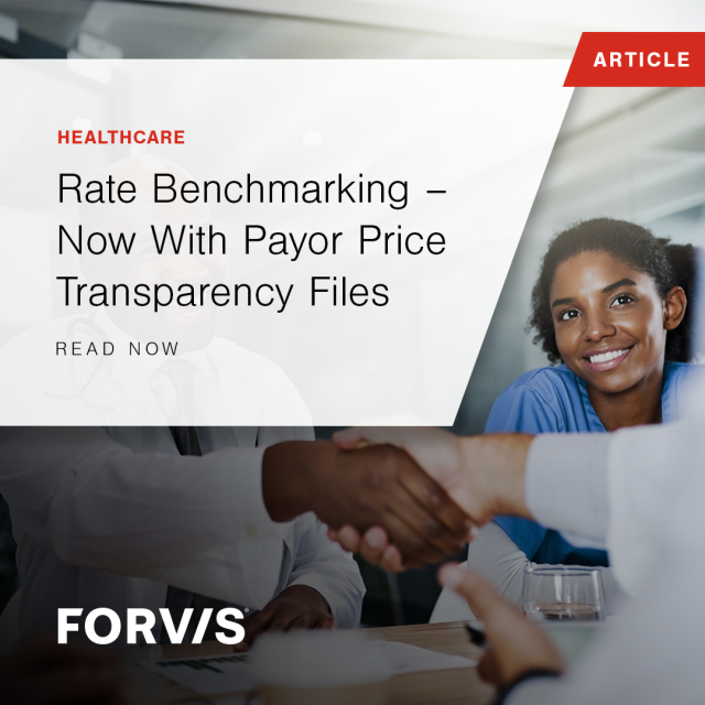 See how @FORVIS can assist your healthcare organization with payor price transparency data: bit.ly/3xM7ZdE