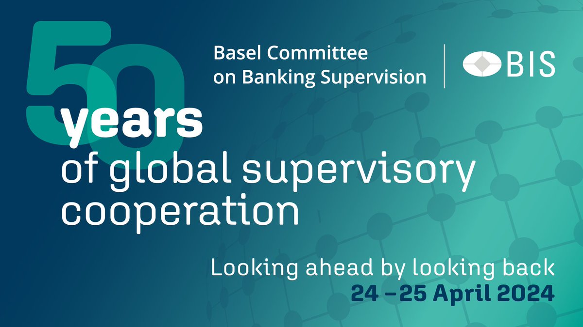 Want to gain insights into the development of #BaselIII and banking regulation over the past 50 years? Tune in to the livestreamed sessions of the 23rd International Conference of Banking Supervisors on 24–25 April #BaselCommmittee bis.org/bcbs/events/ic…