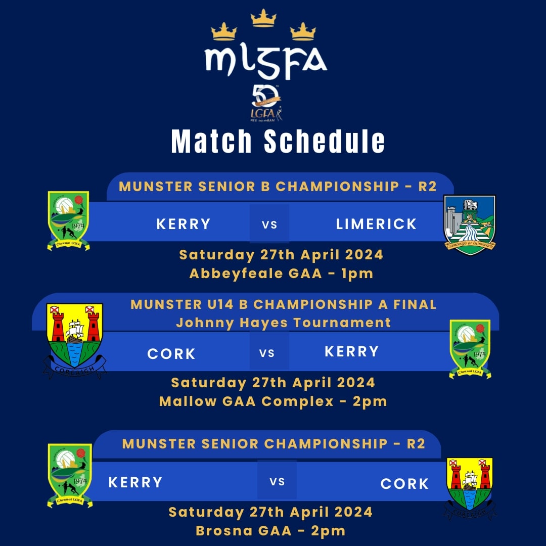 Munster LGFA action involving Kerry sides this weekend
