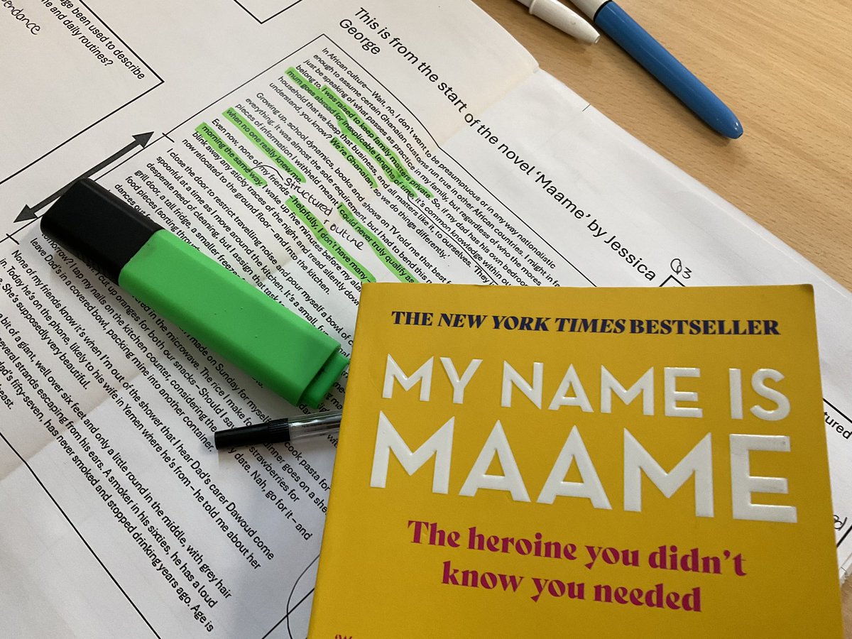 Mrs Lockley’s Year 11s used the opening of  @JessGeorge_ ‘s wonderful novel ‘Maame’ as part of their preparation for their Language Paper 1 exam #fiction #powerofreading #powerfulnarrativevoice #inferenceandinsight They all agreed it was brilliant!