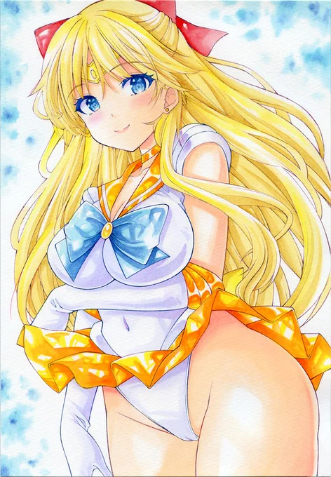 セーラーヴィーナスさんを描きました。#愛野美奈子#セーラームーン 