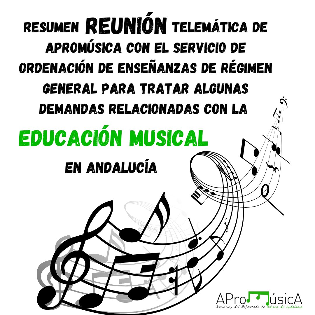 Compartimos resumen de la reunión telemática mantenida con el Servicio de Ordenación de Enseñanzas de Régimen General de @EducaAnd 👉🏽 n9.cl/xz62m #SOSEdMusicalEnAndalucía #salvemoslaedmusical #nosimportalamúsica #educaconmúsica