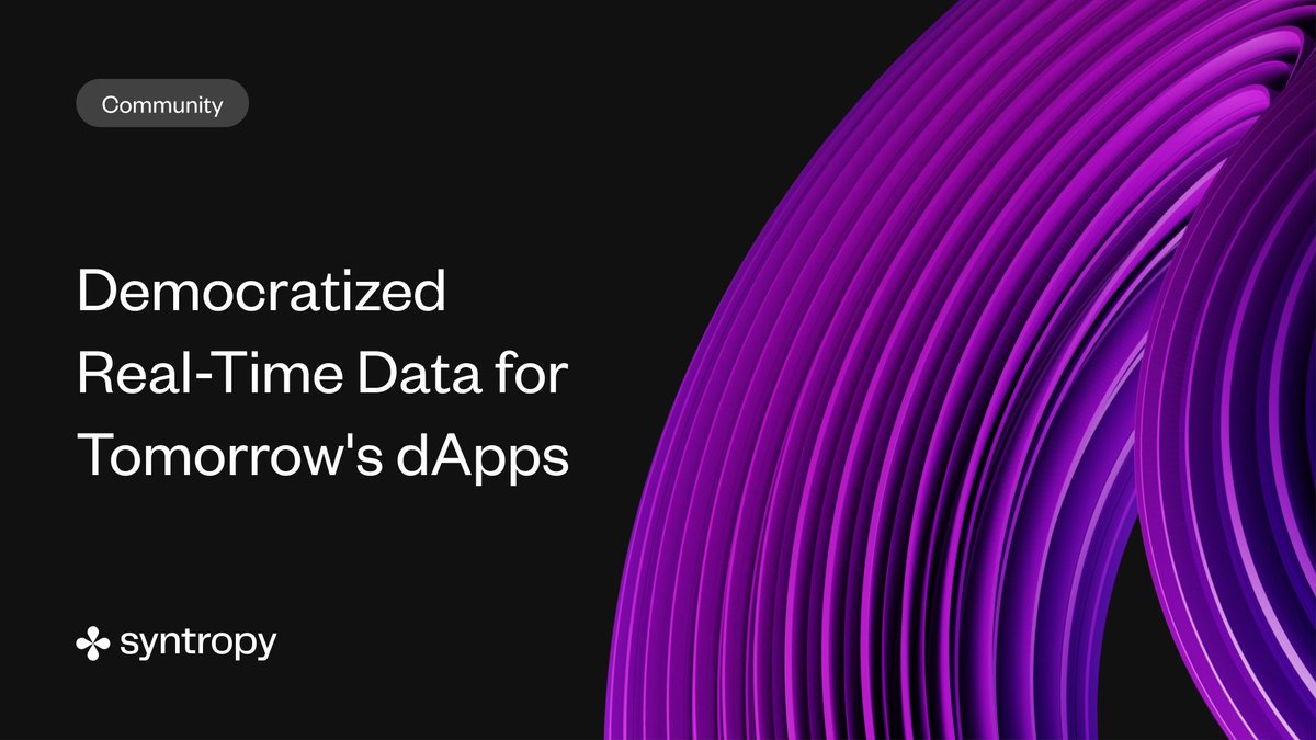 synternet_com's tweet photo. Syntropy's Data Layer opens the door so that every developer can tap into the power of real-time #blockchain data ⚡️

Peer-to-peer data streams eliminate the need for centralized providers and middlemen 🌐

We're setting the stage for next-gen #dApps powered by live data 🙌 https://t.co/VP1paazCpS