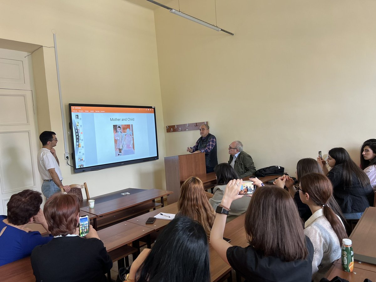 Public presentation by art critic Movses Herkelian about The heritage of Arshil Gorky #Vosdanik_Adoyan @ YSU faculty of art.