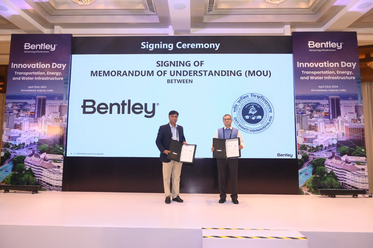 Bentley Systems’ Innovation Day Highlights Infrastructure Advancements in Transportation, Energy, and Water in Ahmedabad, Gujarat dailycadcam.com/bentley-system… @BentleySystems #digitaltwins #digitaldelivery #infrastructure #energysector #Waterprojects #transportation #Roads #Ahmedabad