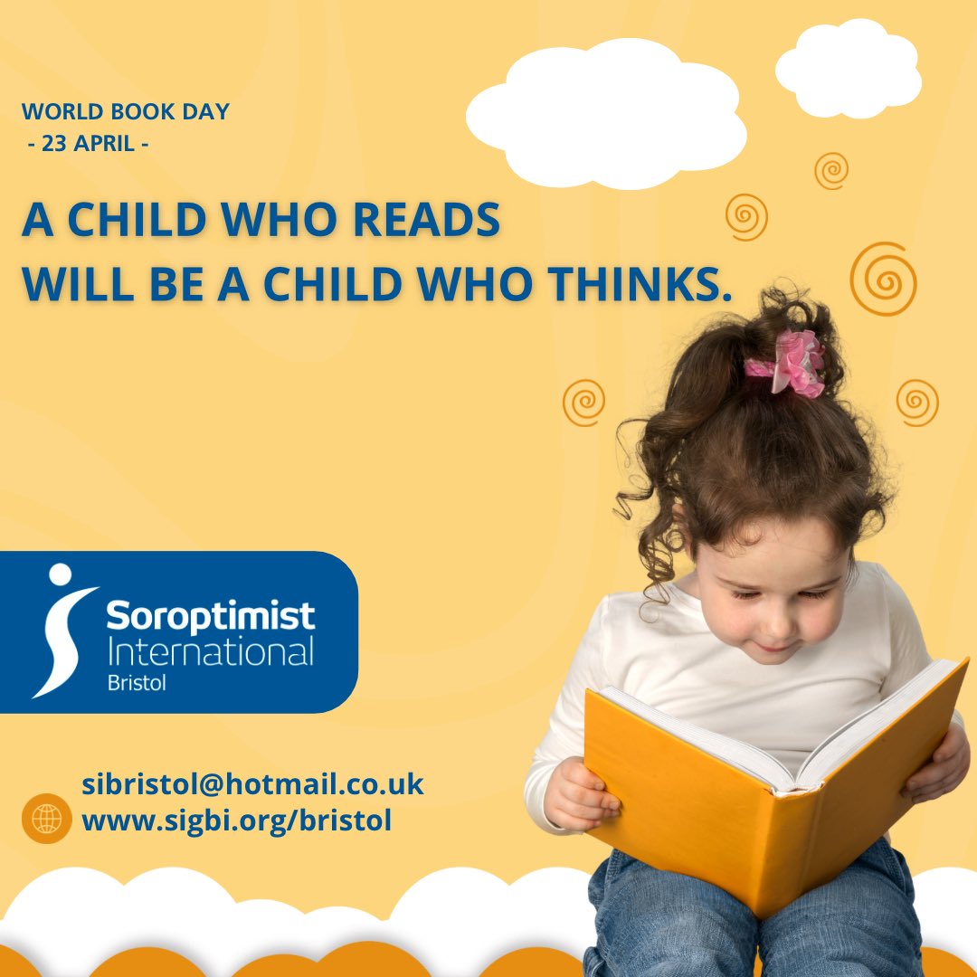 A child who reads will be a child who thinks.
@SIGBI1 #WorldBookDay2024 #SoroptimistBristol #Bristol #lovebooks