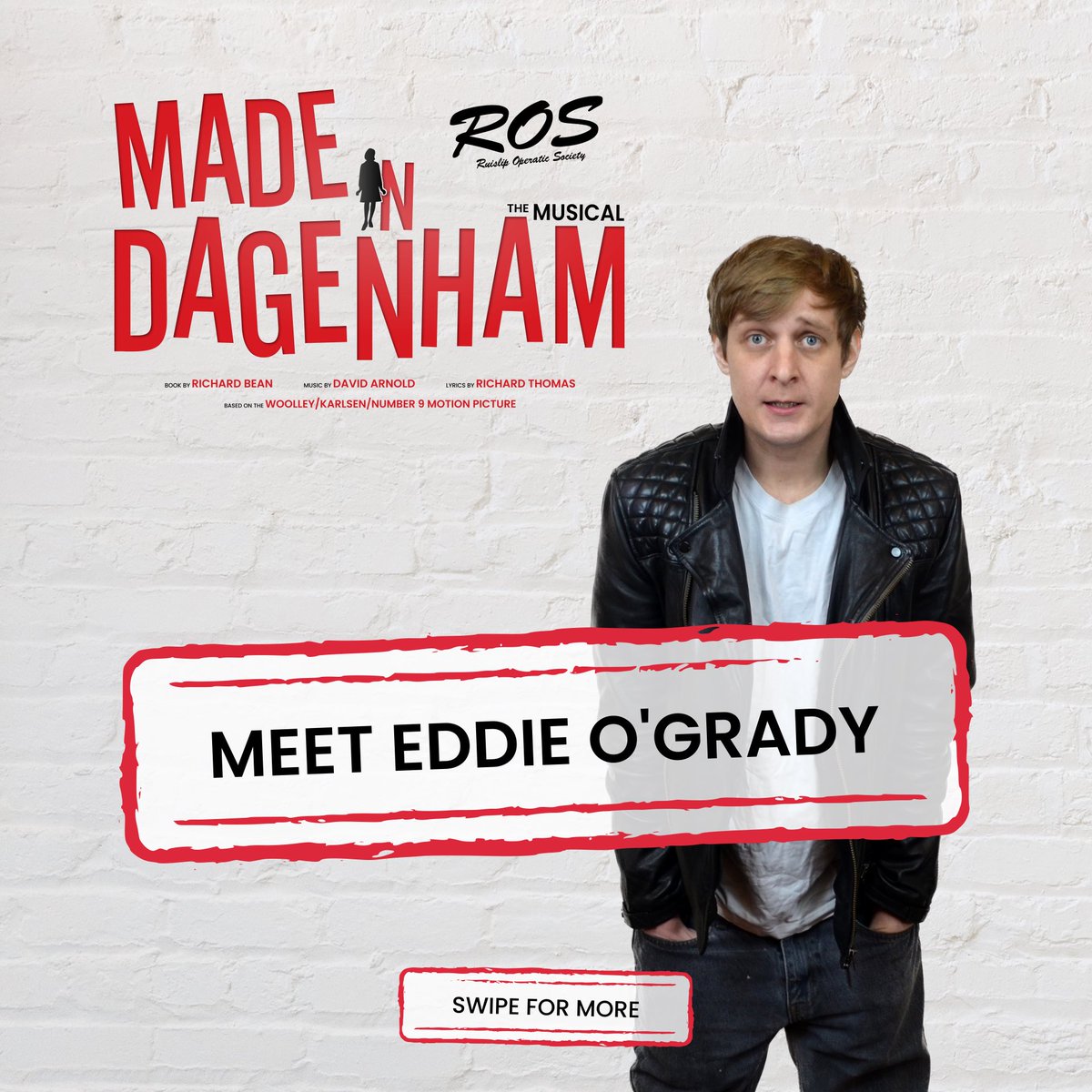 martyajackson's tweet photo. So excited to be playing Eddie O’Grady this week in Made In Dagenham the Musical at the Winston Churchill Theatre (Ruislip, London). He’s a real loveable idiot - I get to do both emotional acting and run around the stage like a bumbling idiot. I even do a sexy crawl, yep. 🤣 https://t.co/7XDgyHqi12