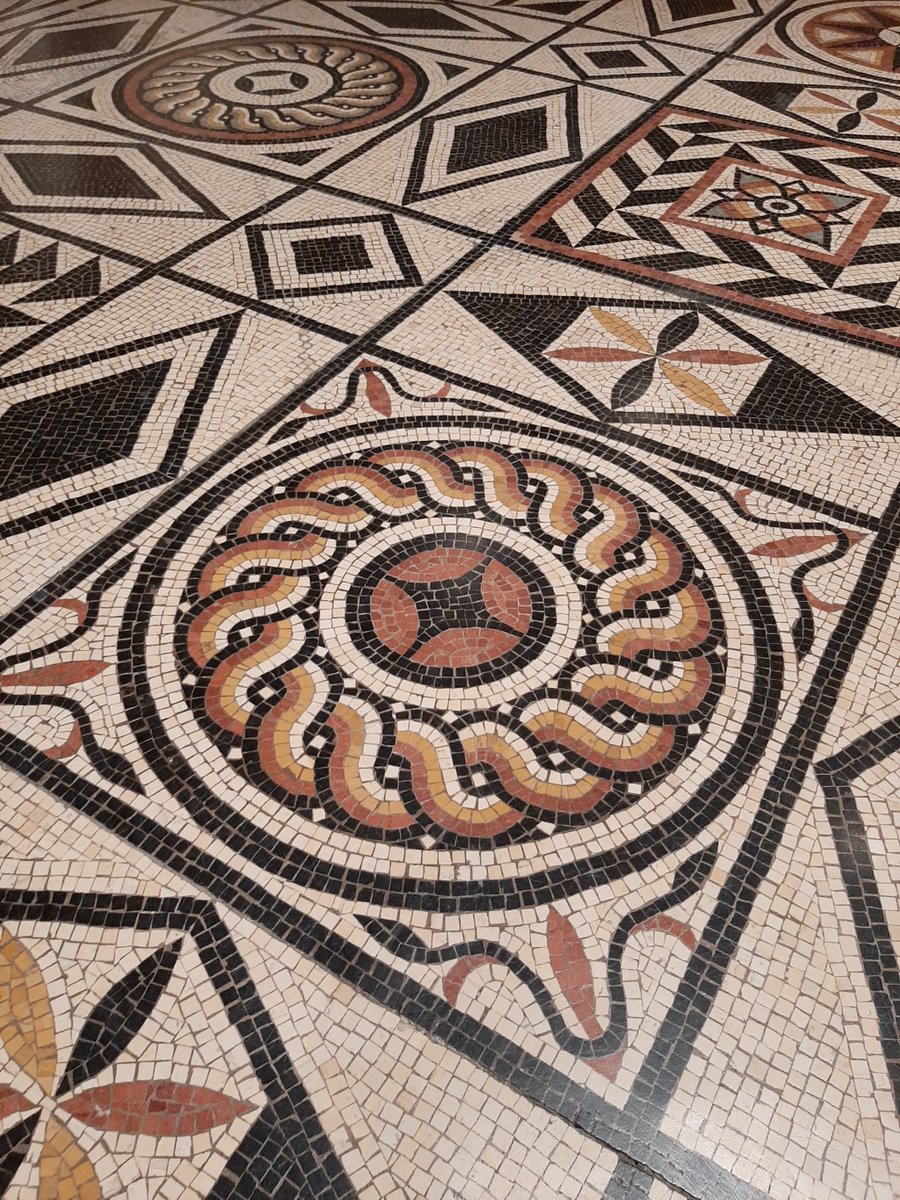 This is the mosaic floor of the Gallo-Roman Museum of Lyon, France. Absolutely fantastic. Those people had the talent plus the patience to do it. It's just amazing.