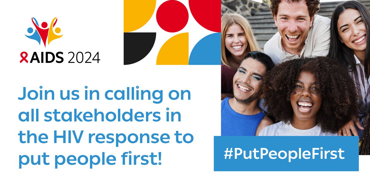 👥 Show your support for putting people first in the #HIV response! 🌐 Access free social share graphics and join the call to #PutPeopleFirst! aids2024.org/put-people-fir…