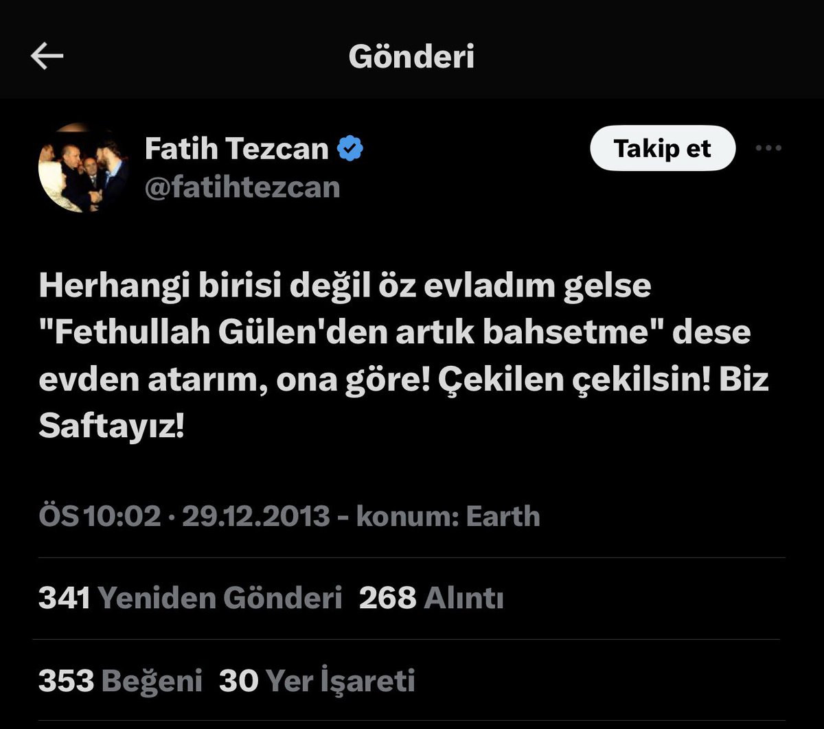 @fatihtezcan Sen tapmayi herkezden daha iyi bilirsin