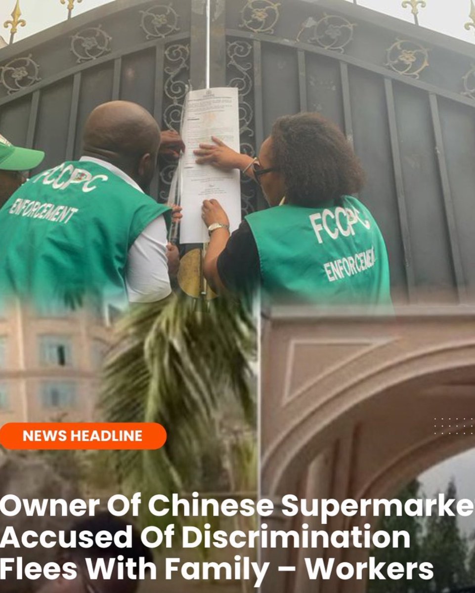 So FCCPC Federal Competition and Consumer Protection Commission has sealed the Abuja-based chinese supermarket. The family has reportedly fled but the Nigerian feds still believe they are still holed up in there. I believe that too. The house is built like a castle that can house