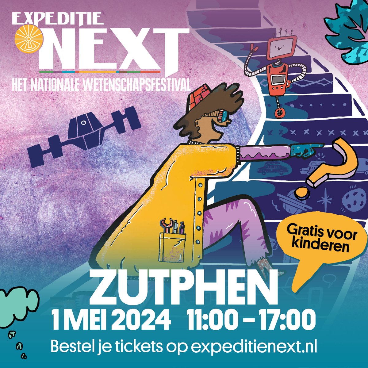 Expeditie NEXT: hét Nationale Wetenschapsfestival komt op 1 mei naar Zutphen. Een dag vol interactieve proefjes voor kinderen van 6 tot 12 jaar én hun nieuwsgierige ouders. Informatie &amp; (gratis) tickets: expeditienext.nl #ExpeditieNEXT <a href="/ABEProgOffice/">Amgen Biotech Experience (ABE) Program Office</a> #biotechexperience