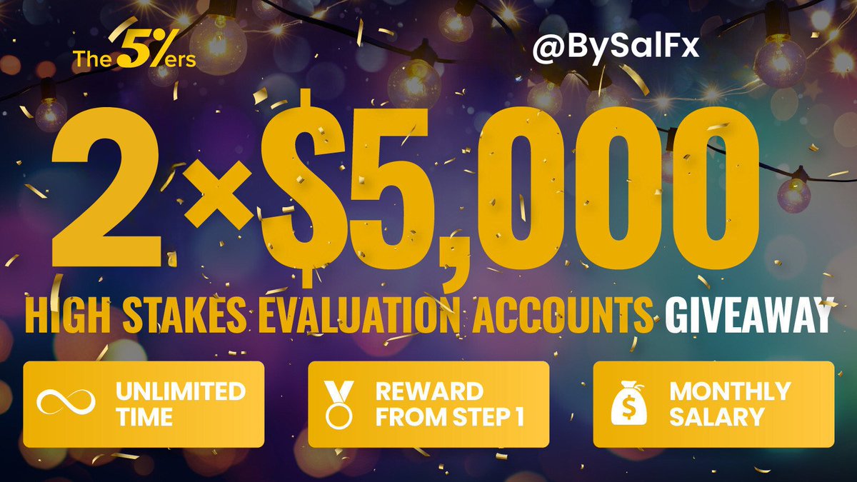 🚨2x5k GIVEAWAY🚨

1⃣Must Follow:  @the5erstrading @BySalFx  @sinatraa_fx @GokulTrades 

2⃣Like, RT ,Tag 3 Friends

Winners Announced in 3 days