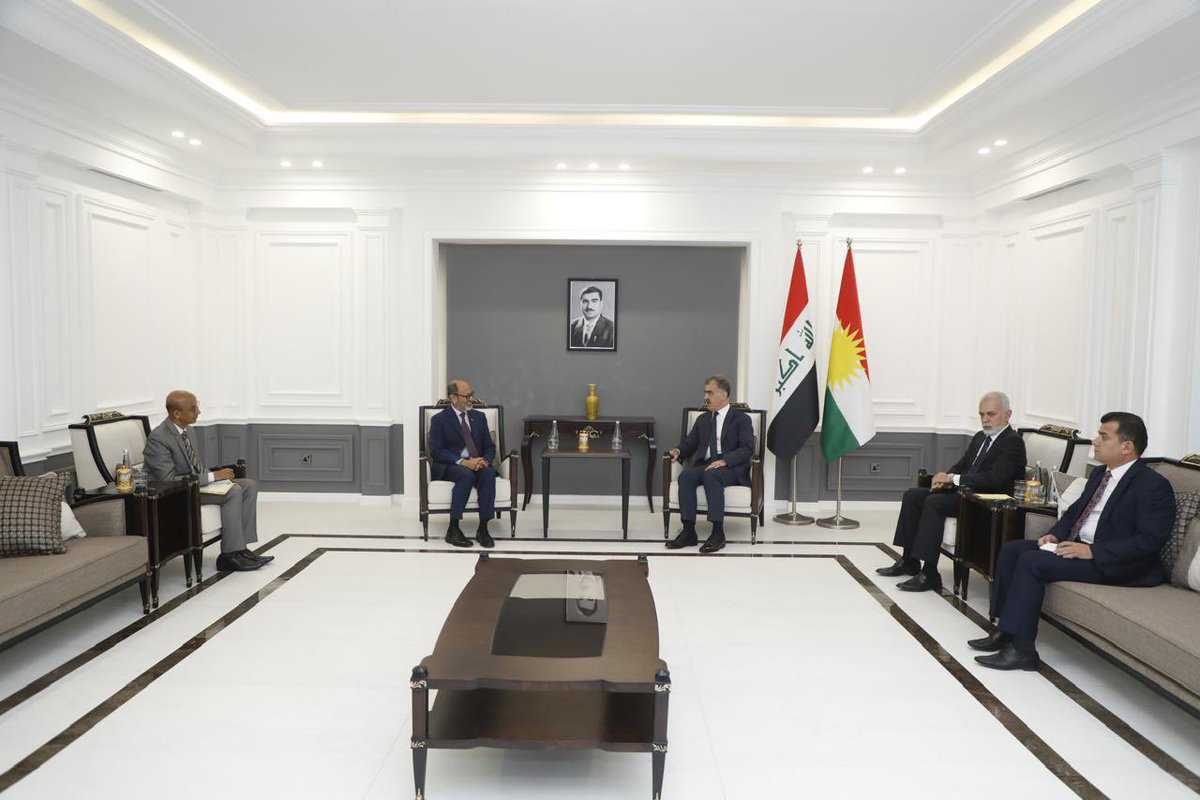 Recieved Mr. Fazlul Bari, Ambassador of Bangladesh to Iraq. We discussed the current regional challenges and developments, as well as enhancing bilateral cooperation. I commended the valuable contributions of the Bangladeshi community working across various fields in Kurdistan.