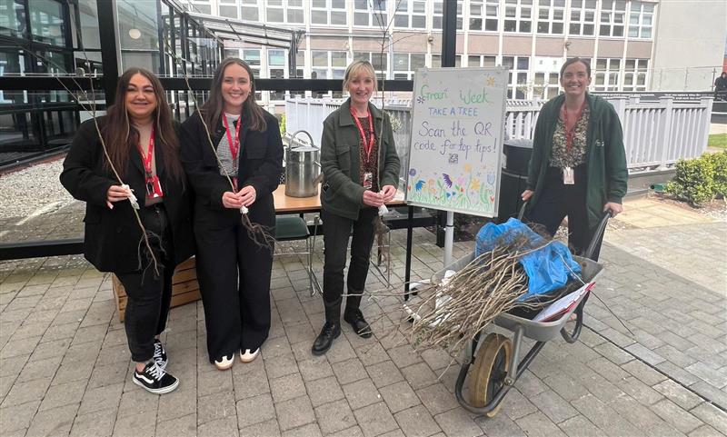 Many thanks to @WiganCouncil for supplying trees that are available for our staff to take home with them as part of #GreenWeek Don't forget to pick one up - available to collect from each campus 12 - 1pm all week. #GMCollegesGreenWeek #GMColleges