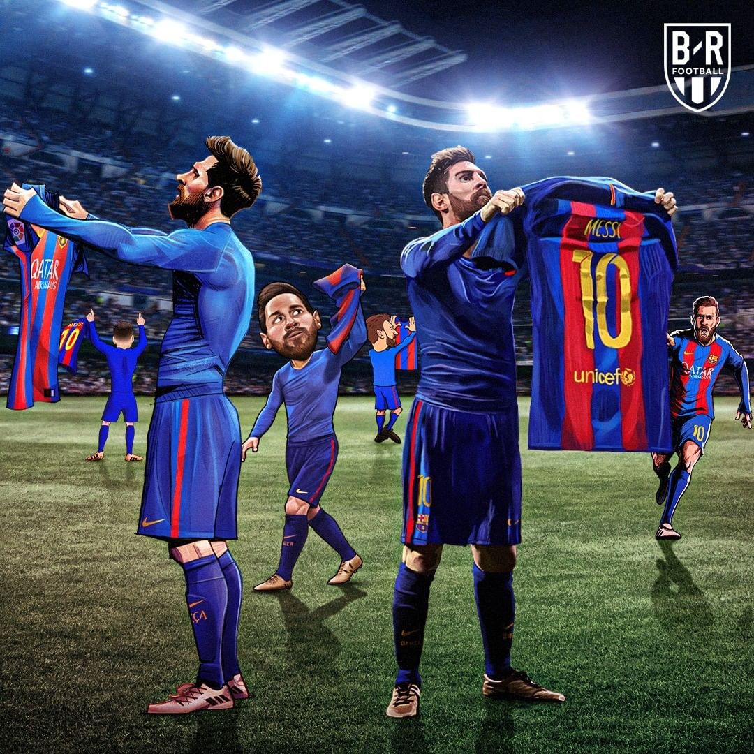 It’s been seven years since Leo Messi gave us an iconic celebration after scoring a last-minute Clásico winner at the Bernabeu. 🐐🥶