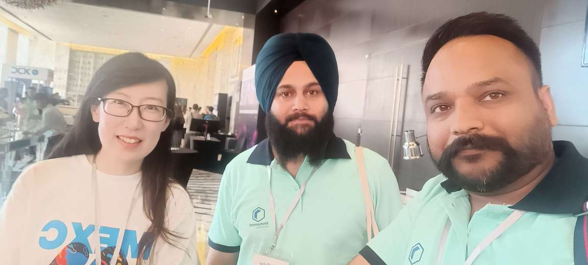 Immanentians's tweet photo. Our time at #ETHdubai was thrilling! Meeting with @Jessicayao110 from @MEXC_Official . We dove deep into blockchain tech, sharing our passion for innovation. Excited to keep the convo going and explore more opportunities.

Let's meet up if you're in Dubai! 
#ETH #Web3 #ETHDubai https://t.co/uh7V0Hxv50