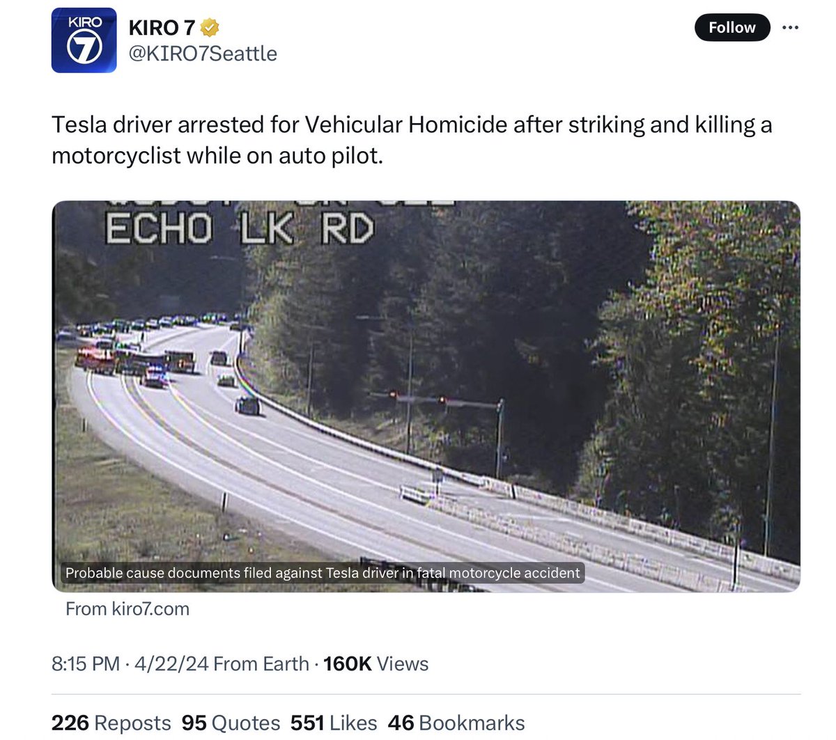 Fitting news story for $TSLA earnings week. Musk hyped Auto Pilot as safer than human drivers. Many Tesla / Musk fanbois believed him. Many died as a result. x.com/Factschaser/st…