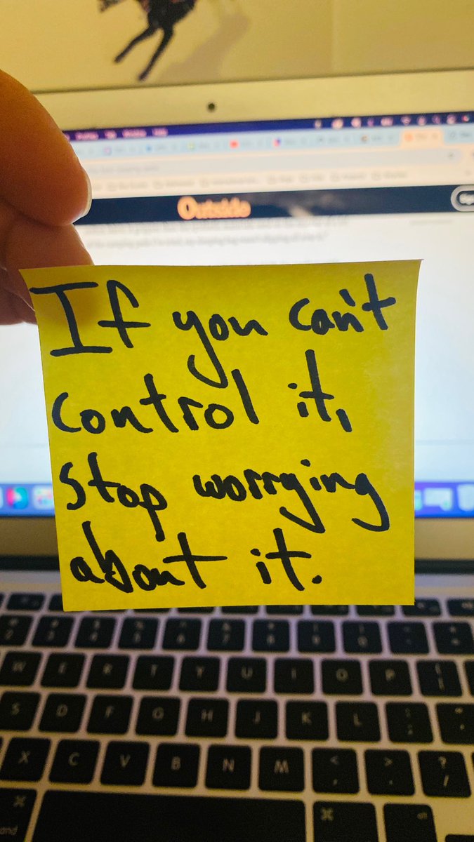 If you can’t control it, stop worrying about it.