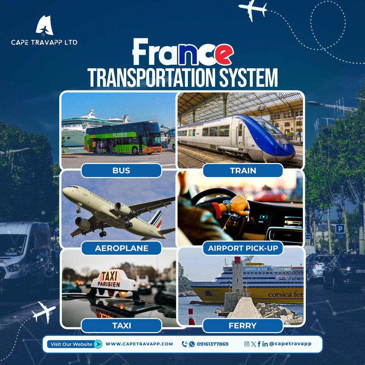 Efficient, interconnected, and steeped in history - France's transportation system seamlessly merges modernity with a rich heritage, offering travelers a journey through time and technology.

#transportation #explorefrance #francetravels #paris #louvre #capetravels #capetravapp