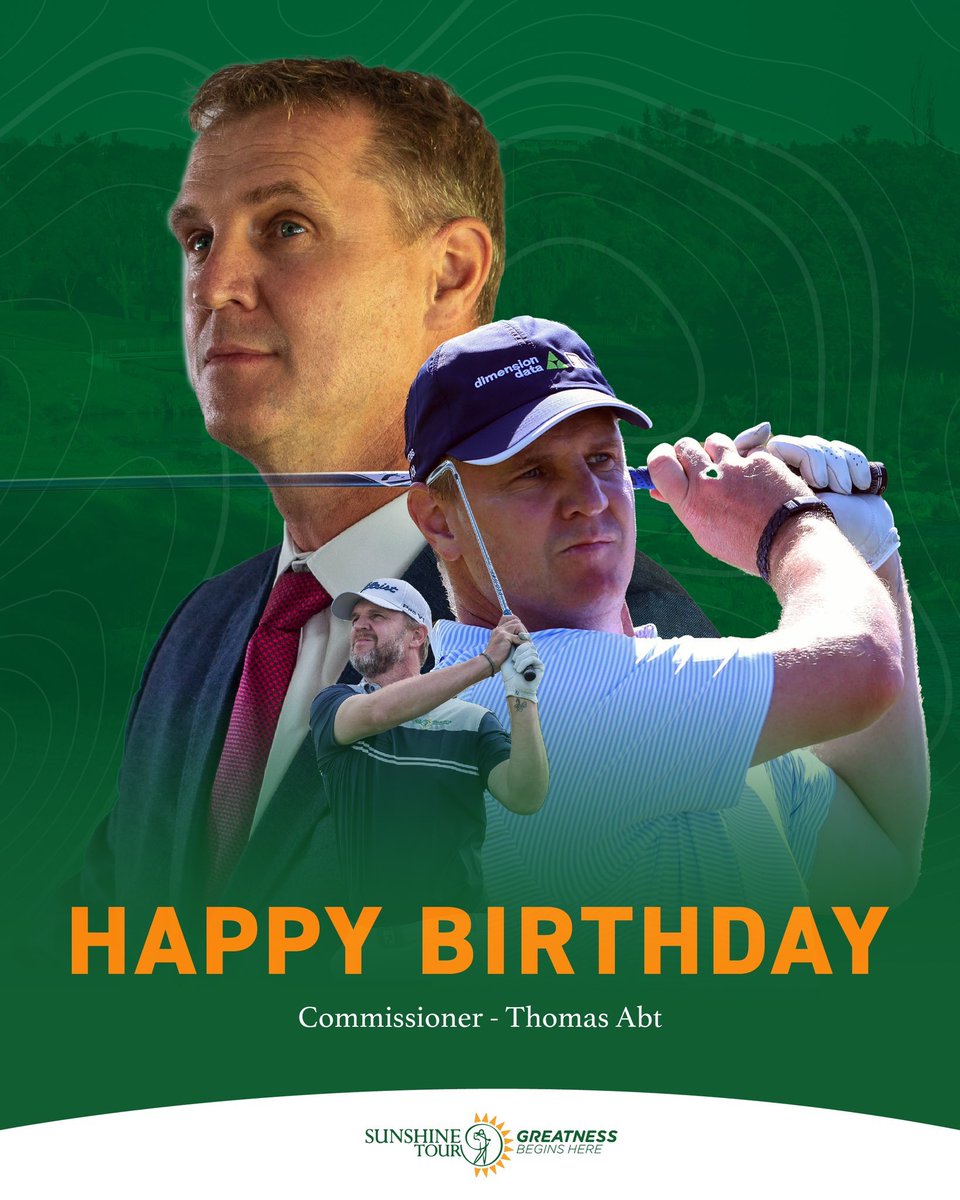 Join the Sunshine Tour in wishing our commissioner Thomas Abt a very happy birthday. 🥳 🎂 

#GreatnessBeginsHere | #SunshineTour