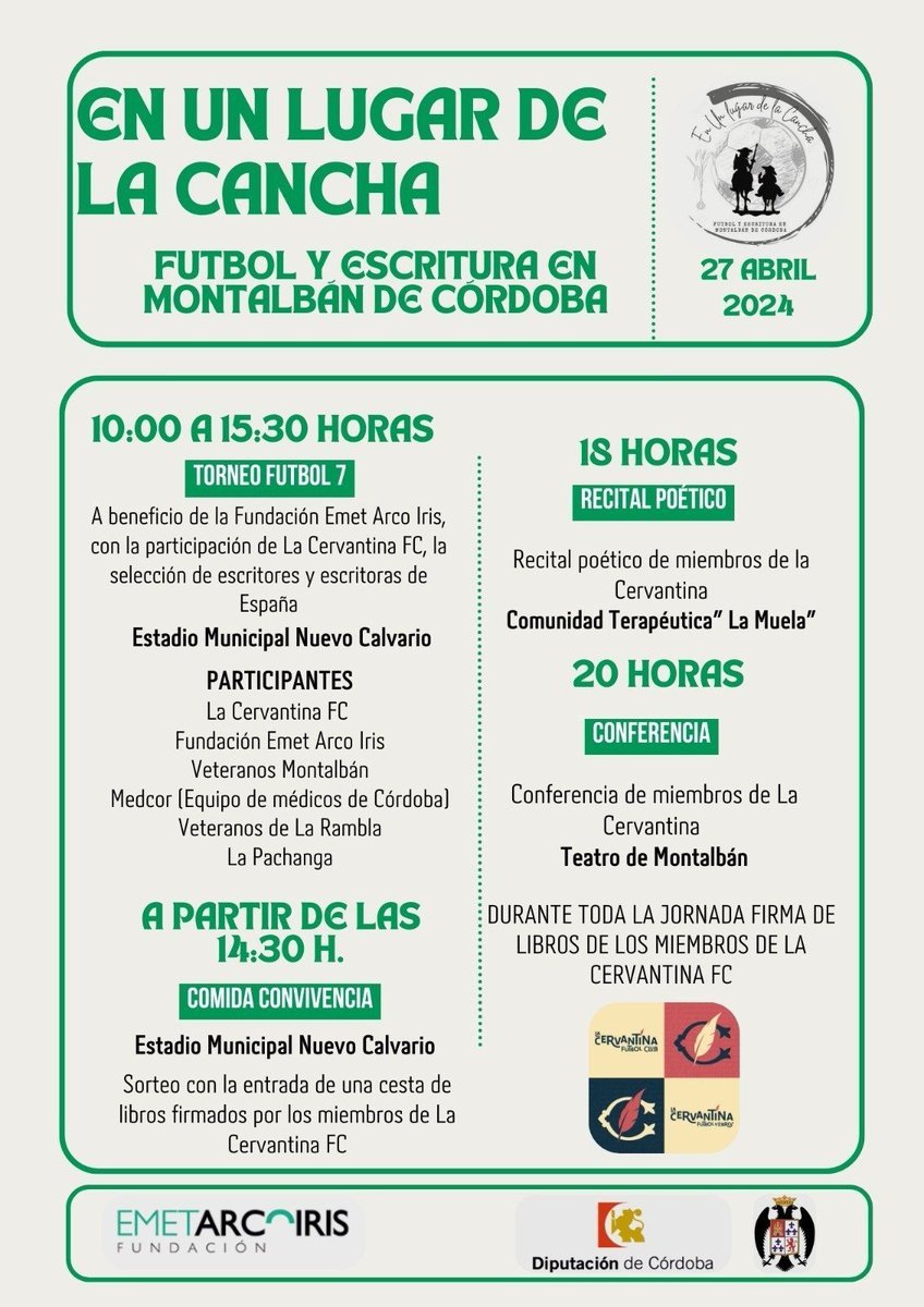 lacervantinafc's tweet photo. La rutilante novedad de @manuel_marsol es el gran atractivo del regreso de La Cervantina en su partido con 
@fundacionEMET. Le acompañarán 
@CBerasateguiV
@antonioagredano
@estoesunajena
@pgcasado
@Juanlopezic
@FermindelaCalle
y Álex Grijelmo, 
Juan María Prieto y
@tonicruzgon https://t.co/dMDrn7W6nD