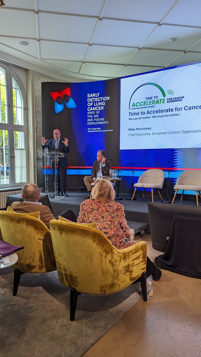 In Zagreb to present our #CancerScreening pan-European campaign and @EuropeanCancer #TimeToAccelerate Manifesto. Delighted to discuss with experts and researchers how Croatia is setting an example in the early detection of #LungCancer
🇭🇷🇪🇺🎗️
Read more: europeancancer.org/screening