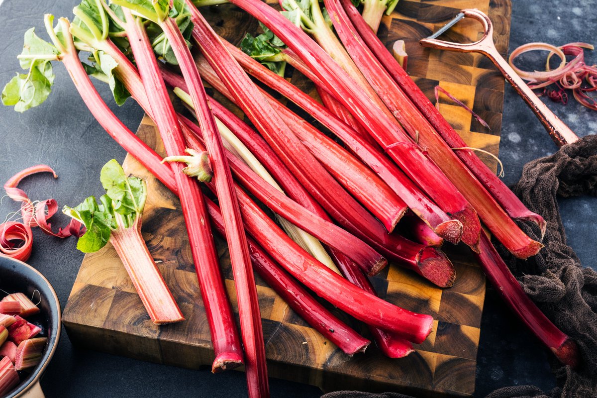 This leafy green & red plant is great in pie and can be grown in fields or greenhouses! Coming into season in late April and May in #Canada, the stalks of the plant are delicious but be careful as the leaves are toxic! Can you name this plant? Tell us below! ⬇️🌱 #TriviaTuesday