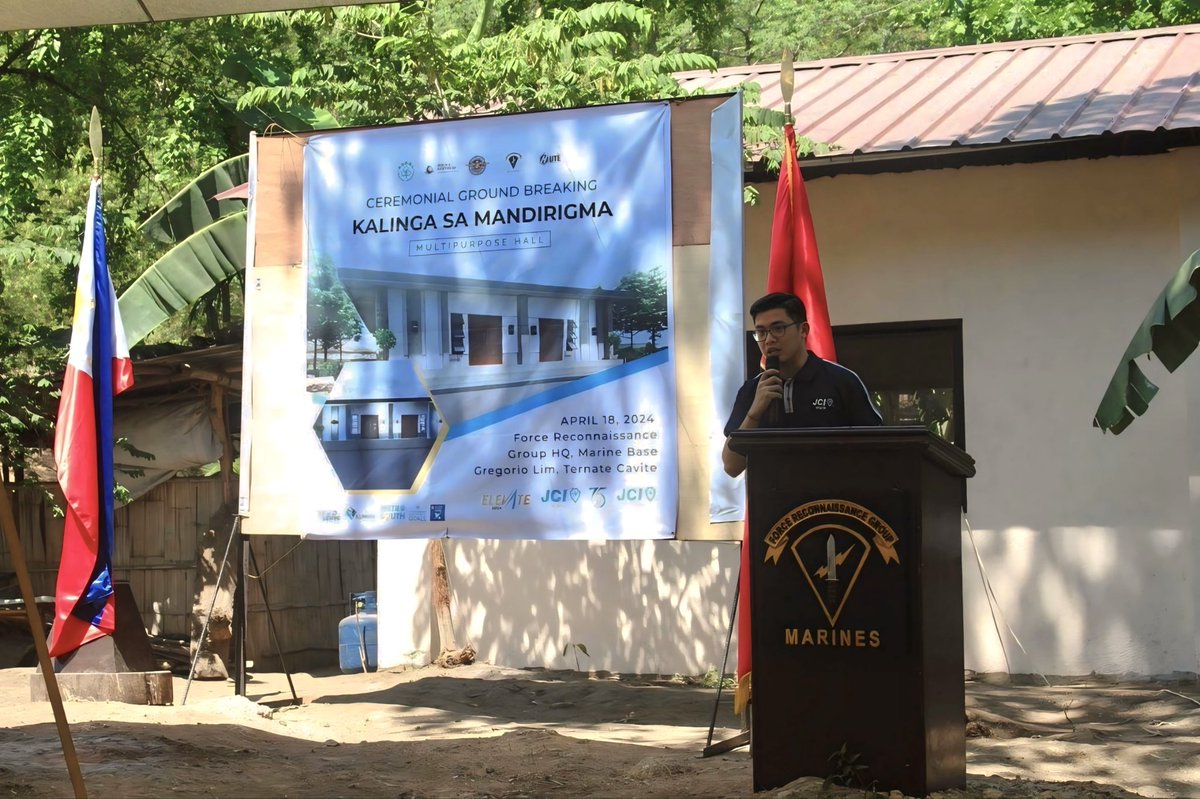 wadeeusores's tweet photo. Groundbreaking ceremony of our Kalinga Sa Mandirigma special project under JCI Manila in partnership with the Force Reconnaissance Group of the Philippine Marine Corps.

#iftheresaWILtheresaWADE #WEcandoit #ParaSaBayan #JCImanila #Marines https://t.co/vqtQbnvrC7
