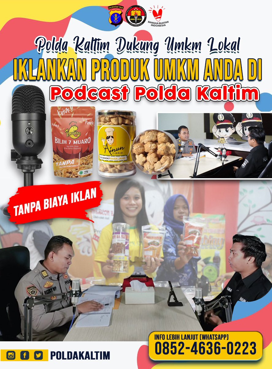 Polda Kaltim Dukung UMKM Lokal

yuk iklanin produk UMKM kamu di Podcash Polda Kaltim. Info Lebih Lanjut Bisa Menghubungi 0852-4636-0223 (Whatsapp).