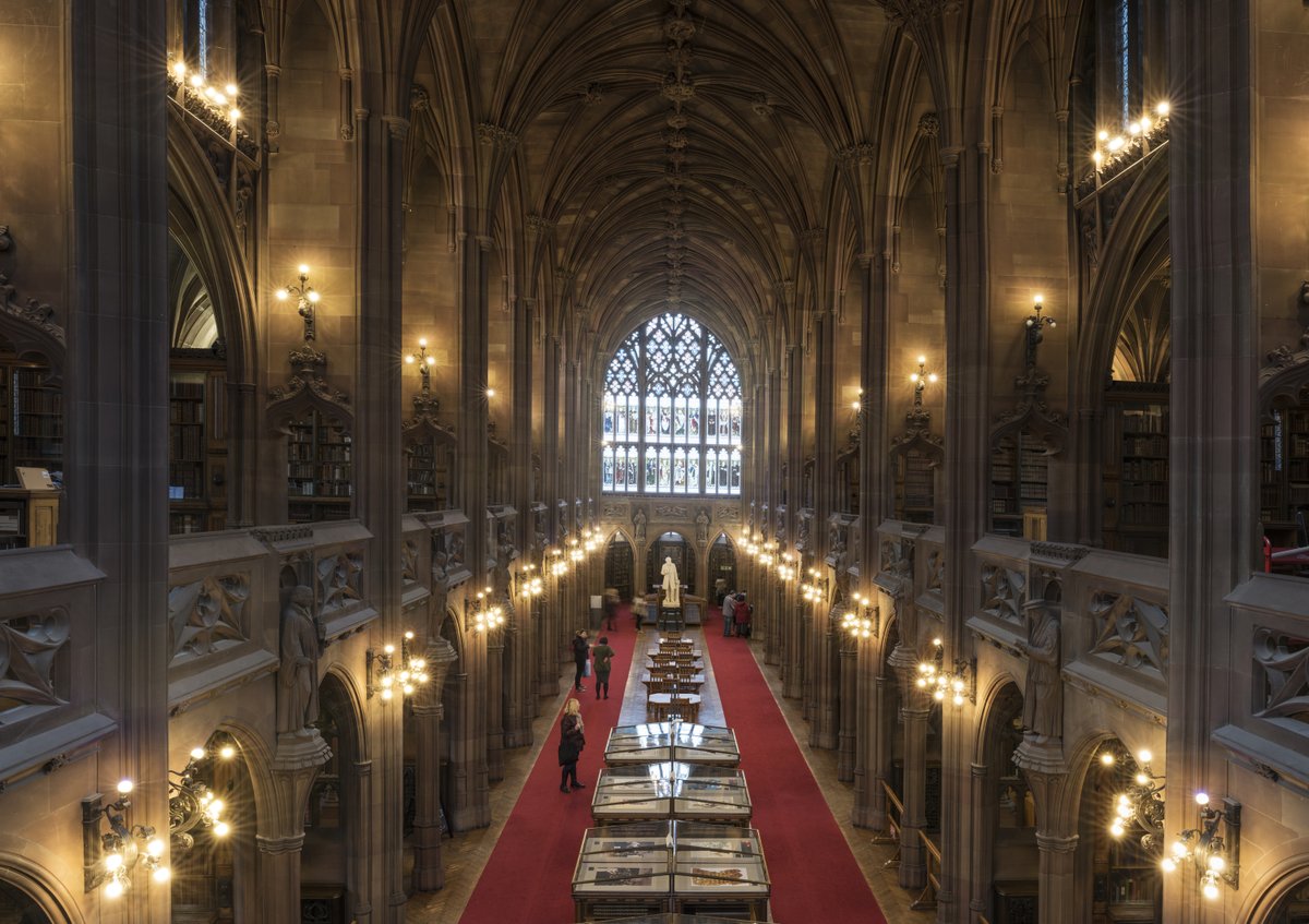 OUPLibraries's tweet photo. Our #LibraryOfTheWeek is @TheJohnRylands.
The John Rylands Research Institute and Library is a late-Victorian neo-Gothic building on Deansgate in Manchester, England. The library's main collection consists of approximately 40,000 rare books.
#LOTW #TheJohnRylands https://t.co/km8sDitX0r