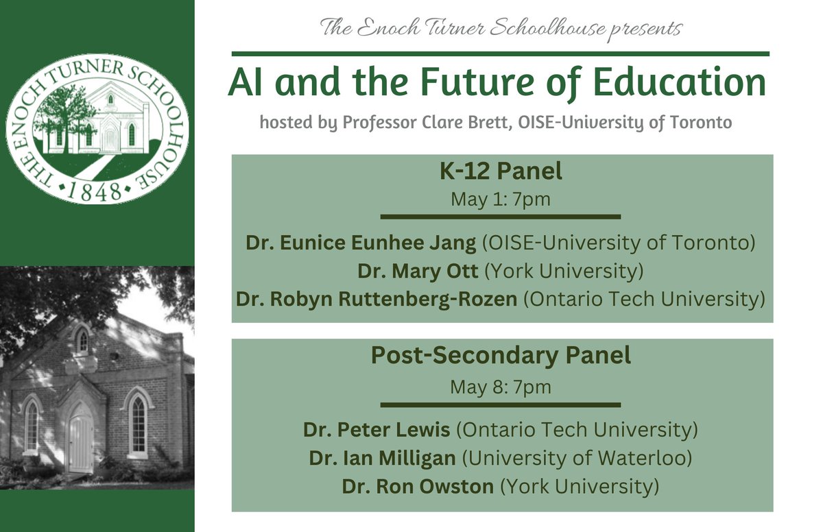Join us for a transformative discussion on the future of education! The Enoch Turner Speakers' Series presents 'AI and the Future of Education', a FREE two-part program exploring the impact of AI on teaching, learning, and creativity. Register now: bit.ly/3xWMAhK