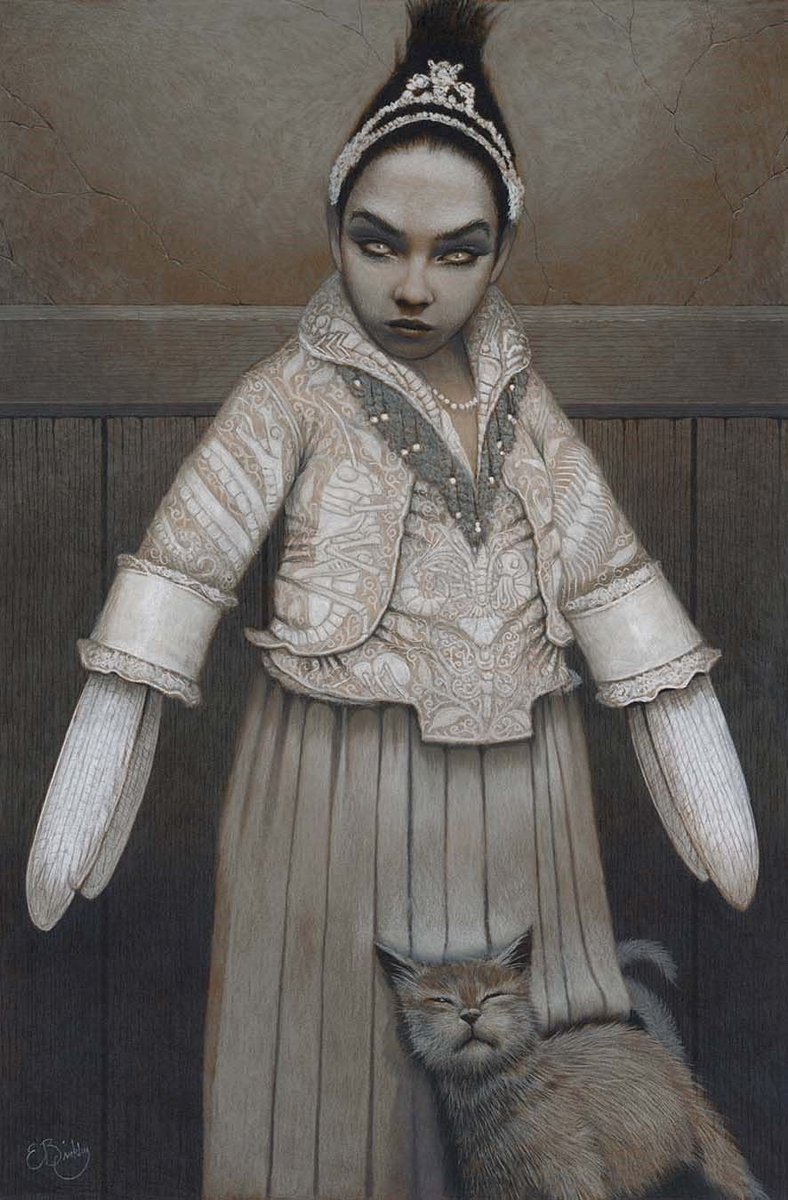 'Changeling, Sunday Dress' [colored-pencil on paper, 17 x 11'] by Ed Binkley, for the Beautiful Bizarre curated exhibition 'Fable & Folklore' at @CoproGallery

To receive the Collectors Preview please email Gary Pressman on CoproGallery@Live.com

#artexhibition #art #artforsale