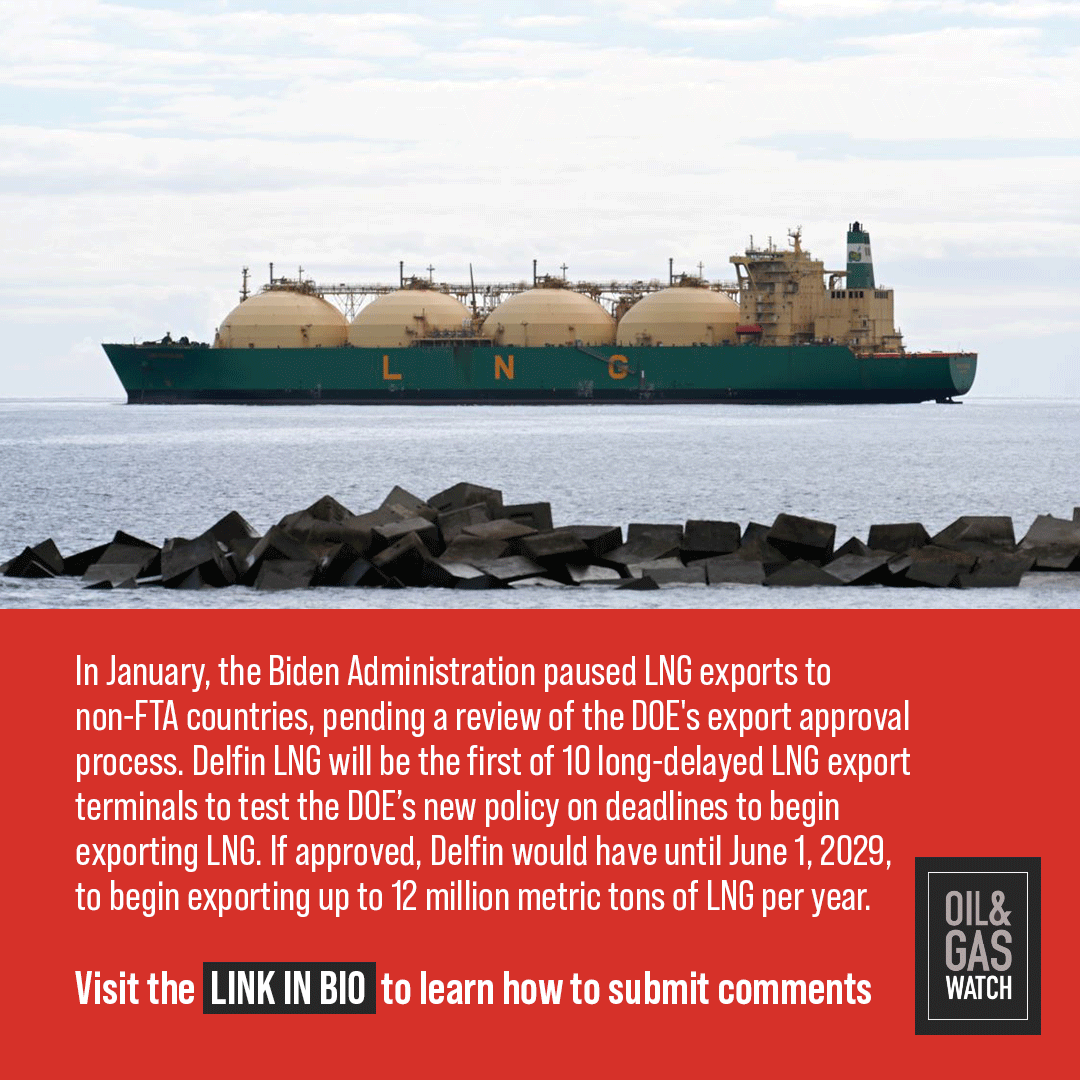 Louisiana Public Comment Opportunity 🚨: After Biden export pause, Delfin LNG requests until 2029 to begin shipping gas l8r.it/FF9u @labucketbrigade @SierraClubDelta @betterbayou @VesselProjectLA @HealthyGulf @nofalsesolution @AnotherGulf_ @All4Energy