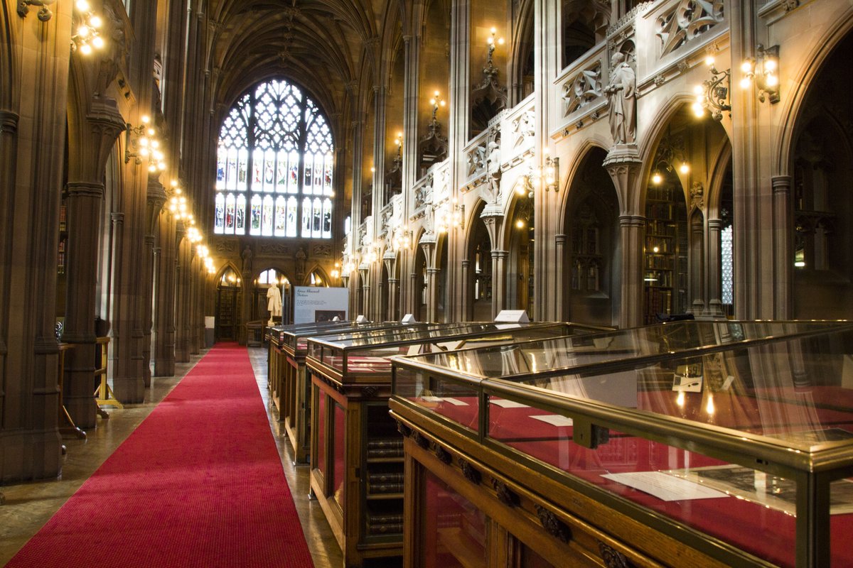 OUPLibraries's tweet photo. Our #LibraryOfTheWeek is @TheJohnRylands.
The John Rylands Research Institute and Library is a late-Victorian neo-Gothic building on Deansgate in Manchester, England. The library's main collection consists of approximately 40,000 rare books.
#LOTW #TheJohnRylands https://t.co/km8sDitX0r