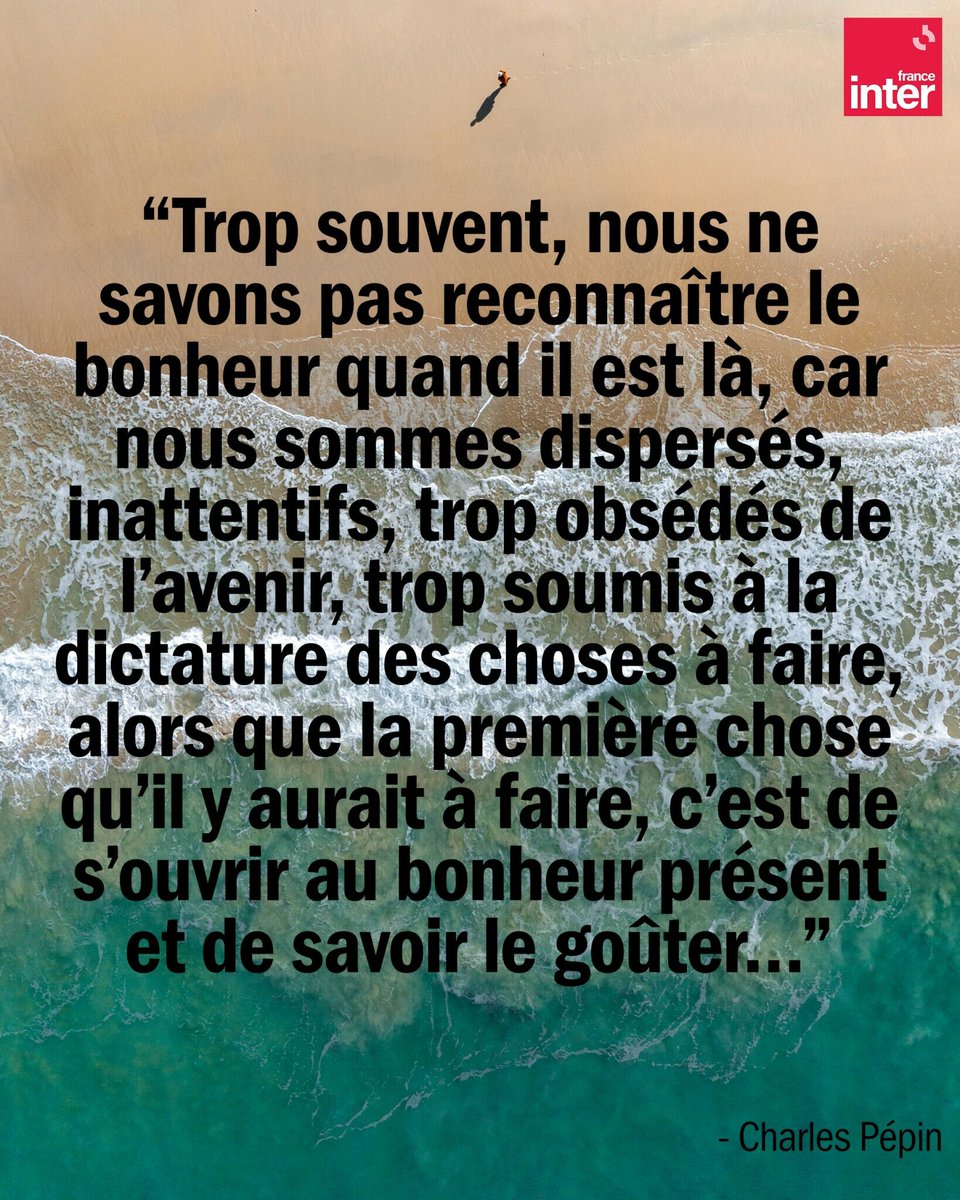 Ne reconnait-on le bonheur qu’au bruit qu’il fait en partant ? Charles Pépin répond à une question d'auditrice. #le69Inter #LaQuestionPhilo ➡️ l.franceinter.fr/PNb