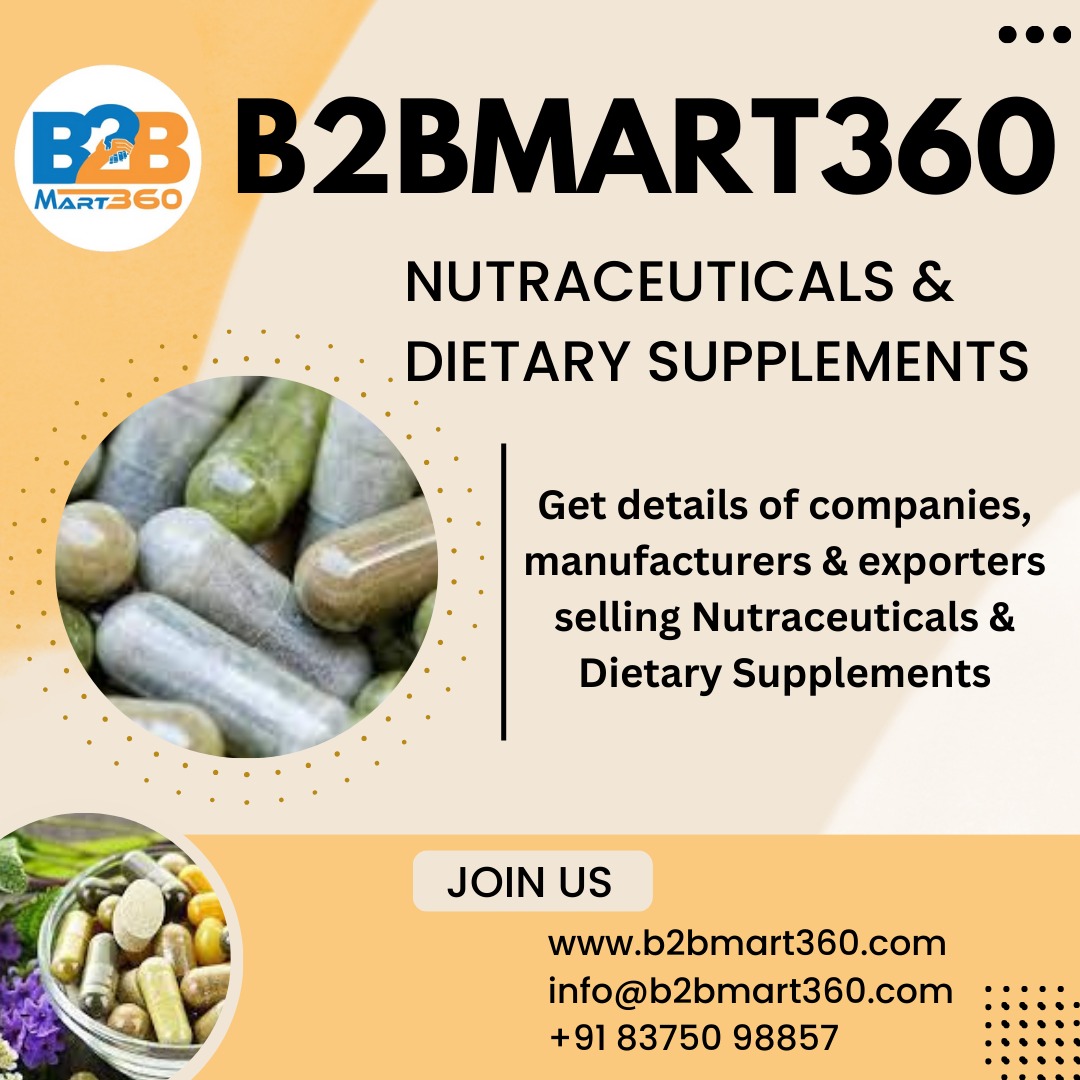 Explore B2BMart360's selection of high-quality nutraceuticals & dietary supplements. We serve a variety of health objectives and needs.

For more info: b2bmart360.com/browse/nutrace…

#health #supplements #dietarysupplements #business #b2bbusiness #b2bmart360