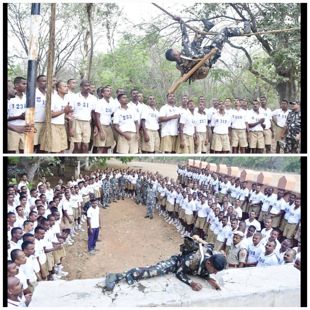 This is how it is done..... Trainers with the TSSP SCTPCs during trainings #Training #Commando #TSSP @tsspbnshq @TelanganaCOPs