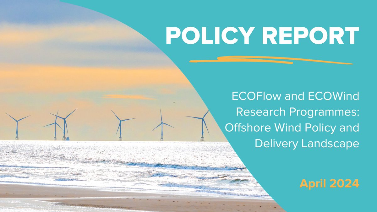 Looking to get up to speed on #OffshoreRenewables? Check out the #ECOWind & #ECOFlow report that examines the existing and upcoming policies and projects that are relevant to #OffshoreWind, as of April 2024. Read the report here 👉 loom.ly/vXUCvL0