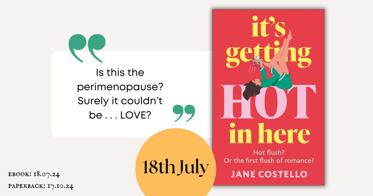 You asked and I delivered! After 8 years writing as 'Catherine Isaac', a new Jane Costello romantic comedy is coming this summer! #itsgettinghotinhere #amperimenopausal amazon.co.uk/Its-Getting-Ho…