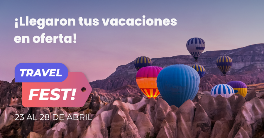 Llegó la mayor fiesta de ofertas para viajar: Travel fest! Mirá todas las promos: tinyurl.com/LlegoTravelFest