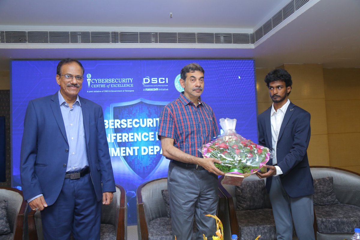 We've concluded the Cybersecurity and Privacy Conference for Telangana Government Departments. The event saw insightful discussions with Dr. Jayesh Ranjan, Ms. Rama Devi Lanka, Mr. Venu Prasad, Srikanth Srinivasan & Vinayak Godse on safeguarding our digital infrastructure.