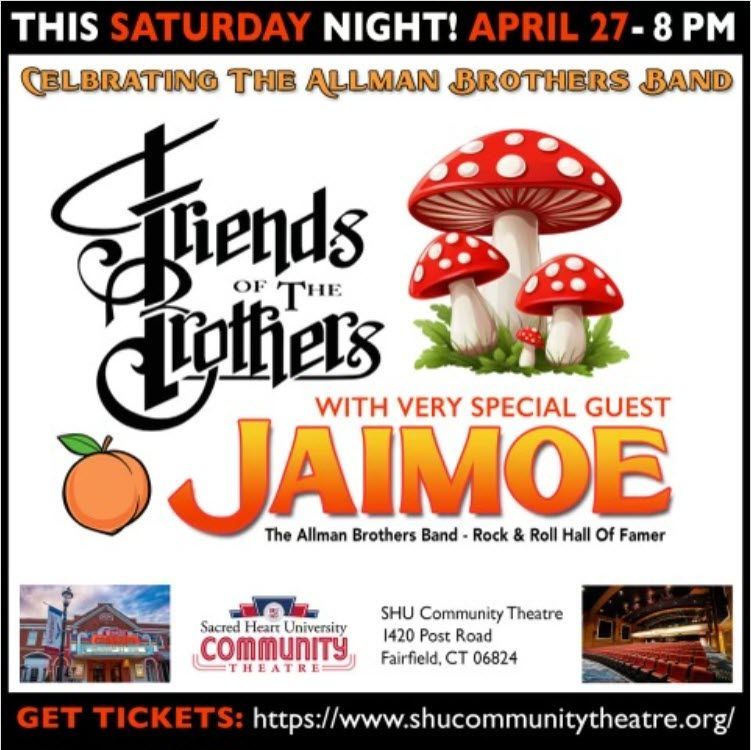 Our friend Alan Paul and the band Friends Of The Brothers are beyond excited to announce: 'Jaimoe, ABB founding member, will be joining us this Saturday, April 27 at the SHU Community Theater in Fairfield, CT. We will be honoring Dickey Betts. Tickets: buff.ly/4b7DVr4 '