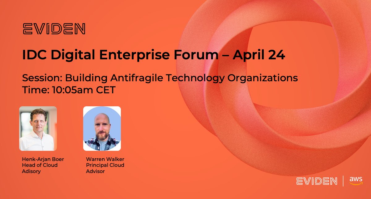 The IDC Digital Enterprise Forum is tomorrow! Hear from Eviden cloud experts on how to build unbreakable technology organizations and learn the roadmap to get started. See you tomorrow!
👋 idc.com/eu/events/7130…

#digitalenterprise #digitallandscape #CIO