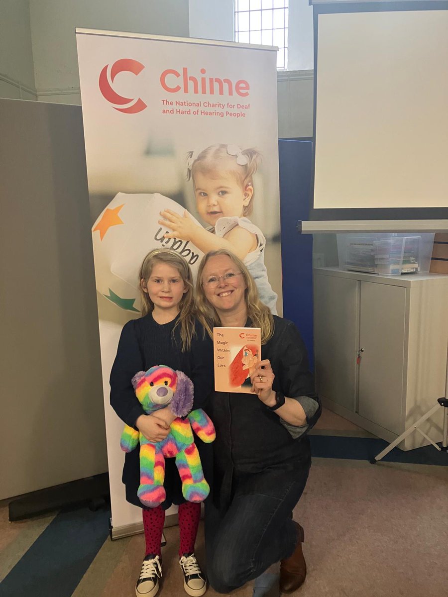Congratulations to Nicole in Senior Infants on the launch of her book which she co-authored with her friends in @ChimeFor. It is a unique insight into the lives of children who are deaf or hard of hearing. Well done Nicole, we are so proud of you! 📚✒️🖌