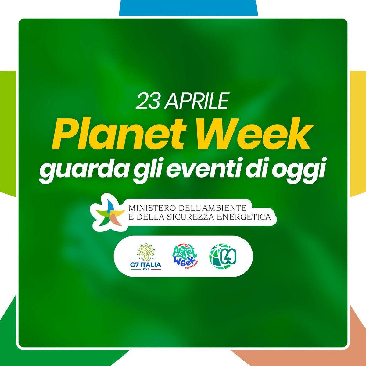 MASE_IT's tweet photo. Aspettando il @G7 Clima, Energia e Ambiente, #Torino e la Regione #Piemonte con #PlanetWeek diventano l’hub delle tematiche ambientali. Scopri il palinsesto di eventi di ogni giornata: https://t.co/6W9Gjv1bkK https://t.co/Gnv1IZauF2