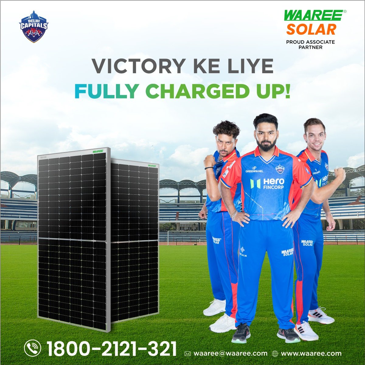 With solar energy igniting our passion, we're set to conquer, radiating the winning spirit with every move. 

#waareesolar #solar #delhicapitals #ipl2024 #ipl #victory