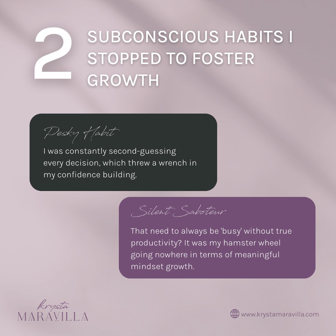 krystamaravilla's tweet image. Ever cruise with the parking brake on? That was me—stuck in subconscious anchors, halting my self-awareness journey. Sound familiar? Break free with me. Comment 'MINDSET' for my free guide 'Five Mindset Shifts for Enduring Growth'

#MindsetEvolution #BreakFree #krystamaravilla⁠